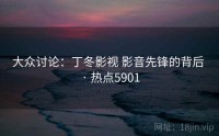 大众讨论：丁冬影视 影音先锋的背后 · 热点5901